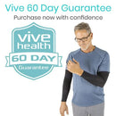 Vive Health Arm Compression Sleeve for Muscle Support and Circulation Boost, Small, Black