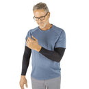 Vive Health Arm Compression Sleeve - Black, breathable support for pain relief and improved circulation, Moovkart