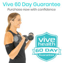 Vive Health Compression Bicep Strap for Upper Arm Muscle Support and Tendonitis Pain Relief, Large