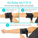 Vive Health Compression Bicep Strap for Upper Arm Muscle Support and Tendonitis Pain Relief, Medium