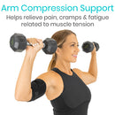 Vive Health Compression Bicep Strap for Upper Arm Muscle Support and Tendonitis Pain Relief, Small