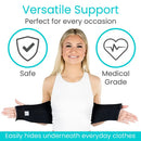 Vive Health Adjustable Rib Brace with Elastic Compression Support, Chest Injury Relief, Black