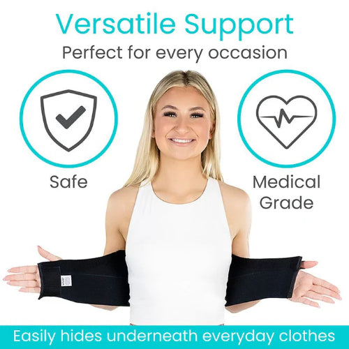 Vive Health Adjustable Elastic Rib Brace, Black