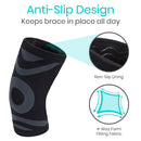 Vive Health Stabilizing Knee Sleeve, Black and Gray
