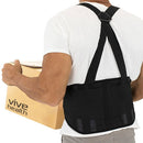 Vive Health Back Brace – Durable, non-slip design with removable suspenders for secure fit during heavy lifting. Moovkart