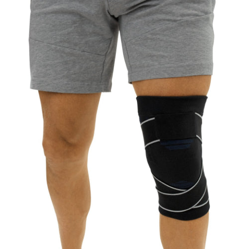 Vive Health Compression Knee Sleeve with Adjustable Straps for Pain Relief and Support, Lightweight and Non-Slip Design. Moovkart