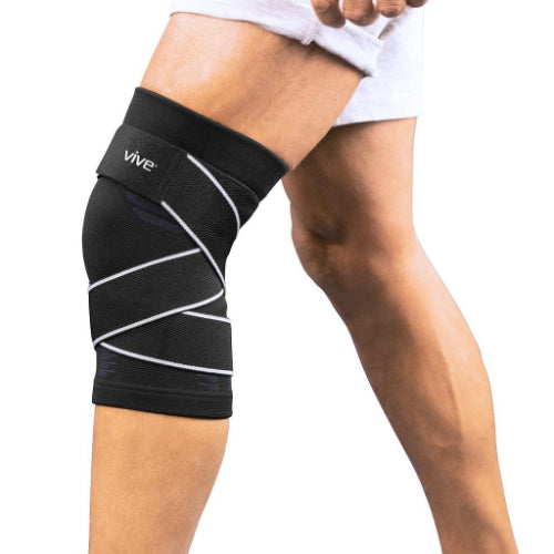 Vive Health Compression Knee Sleeve with Adjustable Straps for Superior Support