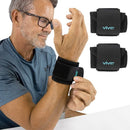 Vive Health Compression Wrist Wrap for Carpal Tunnel and Arthritis Support, Black, Pair