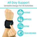 Vive Health Compression Wrist Wrap for Carpal Tunnel and Arthritis Support, Black, Pair