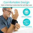 Vive Health Compression Wrist Wrap for Carpal Tunnel and Arthritis Support, Black, Pair