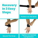 Vive Health Compression Wrist Wrap for Carpal Tunnel and Arthritis Support, Black, Pair