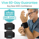 Vive Health Compression Wrist Wrap for Carpal Tunnel and Arthritis Support, Black, Pair