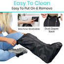 Vive Health Tall Walker Boot Cover, Waterproof Fabric with Non-Slip Sole and Elastic Strap, Black