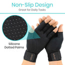 Vive Health Copper Arthritis Gloves with Strap, Black