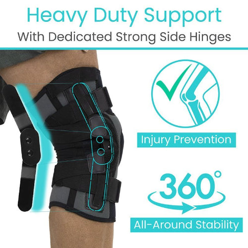 Vive Health Heavy Duty Adjustable Hinged Knee Brace