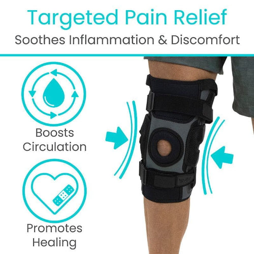 Vive Health Heavy Duty Adjustable Hinged Knee Brace