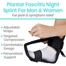 Vive Health Plantar Fasciitis Stretch Splint, Open-Toe Night Support Brace, Adjustable Straps, Black
