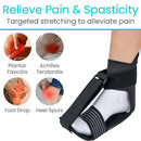 Vive Health Plantar Fasciitis Stretch Splint, Open-Toe Night Support Brace, Adjustable Straps, Black