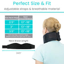 Vive Health Cervical Neck Brace with Bendable Splint, Adjustable Foam Support for Whiplash & Pain Relief