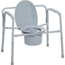 Bariatric Folding Commode with 650 lb. weight capacity - Folding commode with accessories and armrests, Moovkart

