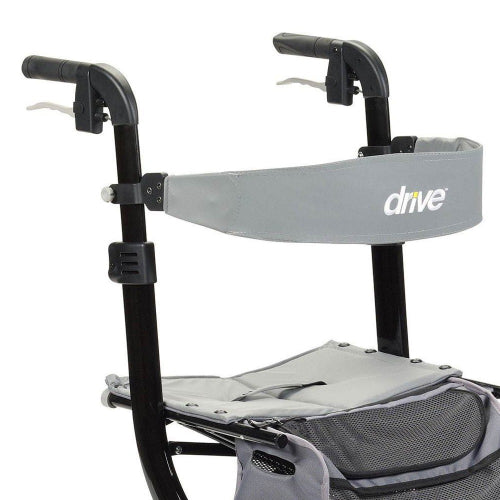 Drive Medical Nitro Euro Style Aluminum Rollator with 10 Inches Casters, Black