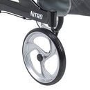 Drive Medical Nitro Euro Rollator, Black, 10-Inch Front Casters, Foldable Aluminum Frame