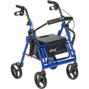 Drive Medical Duet Rollator Transport Chair with Seat, Carry Pouch and Adjustable Backrest for Comfort