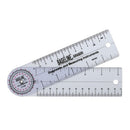 Baseline Goniometer, 6 Inch Plastic Angle Ruler, 360 Degrees ROM Measurement with Dual Inch/CM Scale