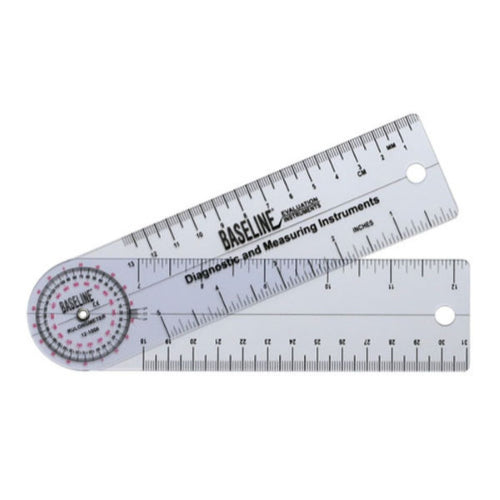 Baseline Plastic Angle Rule Goniometer, 6 Inches