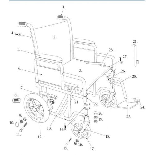 Fork Stem Bearing for Silver Sport 2 Wheelchair