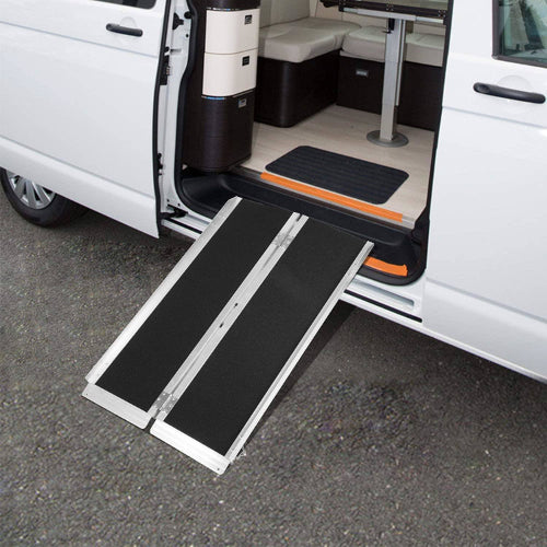 Bosonshop 4Ft Portable Wheelchair Ramp Aluminum