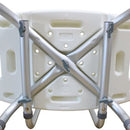 Shower Tub Aluminium Alloy Bath Chair Seat Bench with Removable Back, white