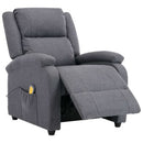 Electric Massage Fabric Recliner, Dark Gray