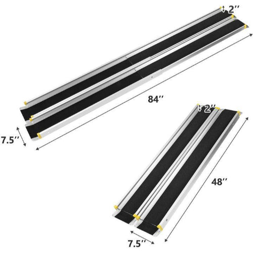 Aluminum Bosonshop 7Ft Portable Wheelchair Ramp, lightweight