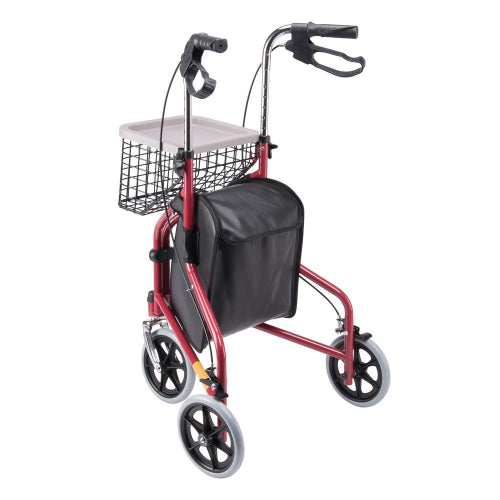 Drive Medical 3 Wheel Rollator, Two side Handles