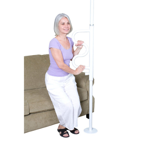 Security Pole and Curve Grab Bar