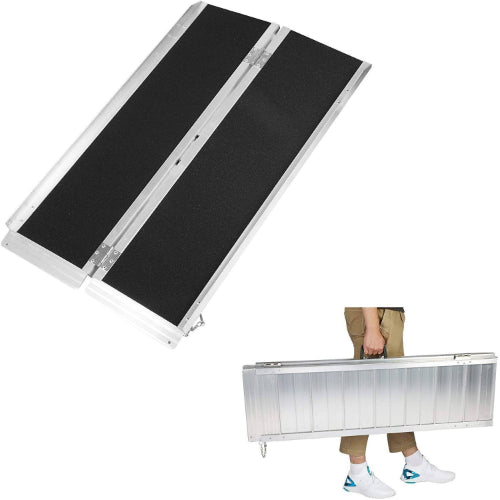 Bosonshop 4Ft Portable Wheelchair Ramp Aluminum