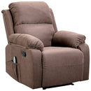 Home Overstuffed Armrest Recliner Chair Sofa with 6 Point Remote Control Massage