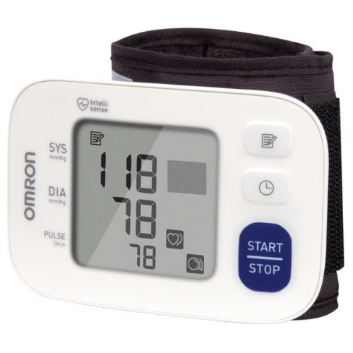 Omron 3 Series Wrist Blood Pressure Monitor, pack of 2, with hypertension indicator for accurate and convenient blood pressure tracking. Moovkart