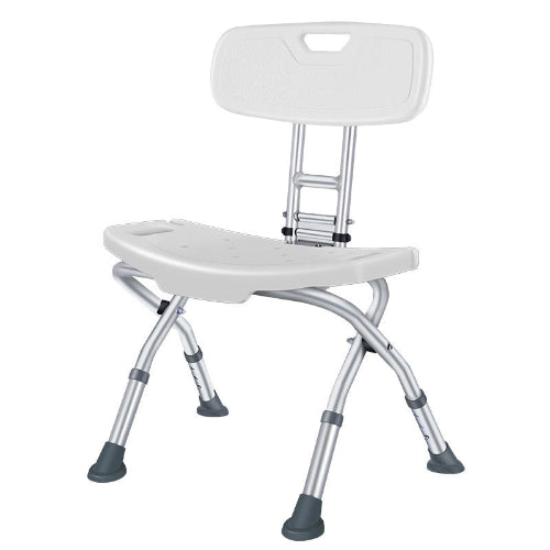 Adjustable Height Backrest Folding Non-slip Bath Chair Maternity, Aluminum Alloy Shower Stool