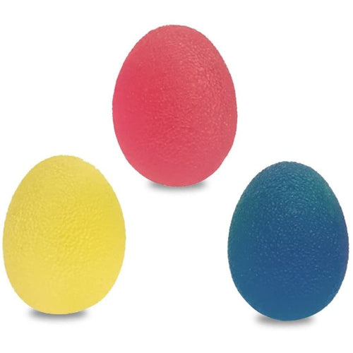 Homecare Egg Gripper Hand Therapy Balls, Finger Resistance and Stress Relief, Set of 3