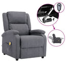 Electric Massage Fabric Recliner, Dark Gray