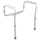 Adjustable Universal Toilet Safety Rail with Aluminum Frame and 375 Lbs Capacity
