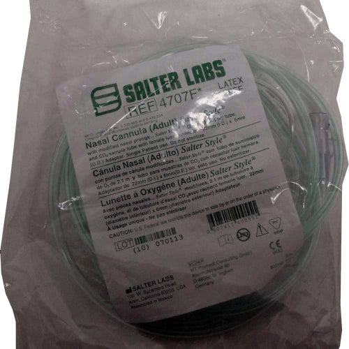 Salter Labs Adult Divided 22mm Nasal Cannula 4707F, Latex free