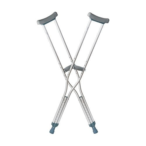 Aluminum Lightweight Adjustable Crutches with Underarm Pads for Adult, 1Pair