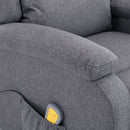 Electric Massage Fabric Recliner, Dark Gray