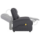 Electric Massage Fabric Recliner, Dark Gray