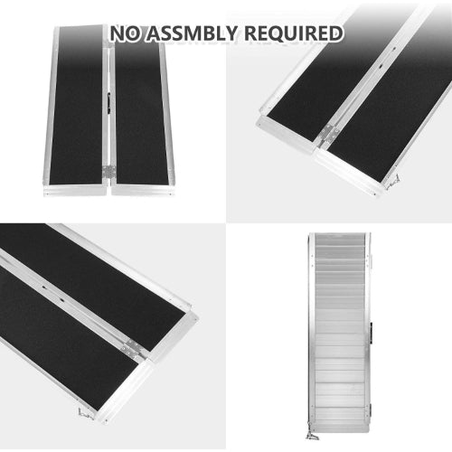 Bosonshop 4Ft Portable Wheelchair Ramp Aluminum