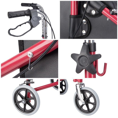 Drive Medical 3 Wheel Rollator, Two side Handles