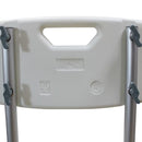 Shower Tub Aluminium Alloy Bath Chair Seat Bench with Removable Back, white